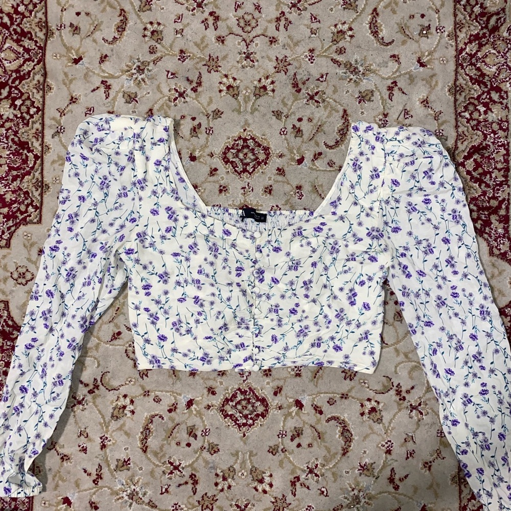 Zara purple floral top - Picture 3 of 6